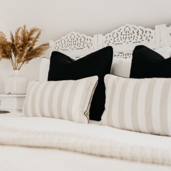 Annabelle, 3 cm stripe with Black Piping